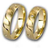 Linden Trauringe / Eheringe Richterswil mit Diamant 0.0135 ct. - 080/081